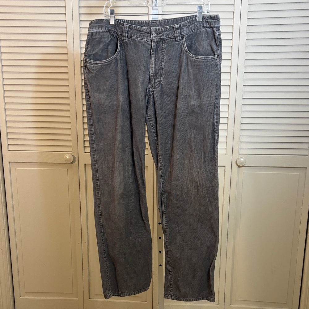 Patagonia Men's Gray Corduroy Organic Cotton Straight Pants Size 35